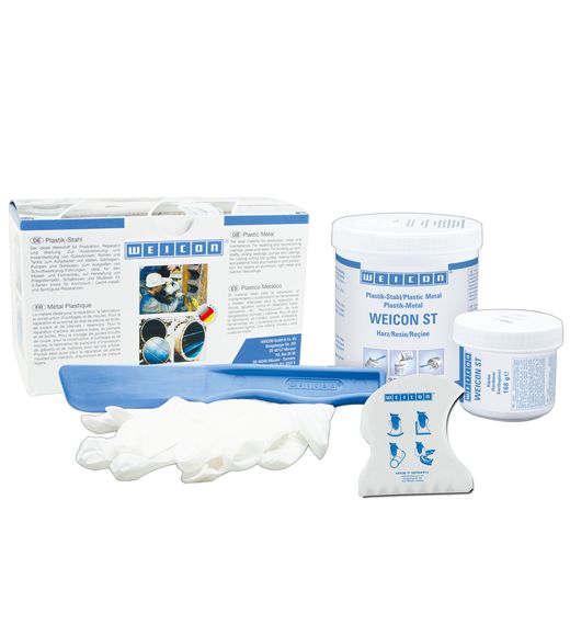 WEICON ST Epoxy Resin, Thixotropic Light Gray Paste, Steel, Water Resistant