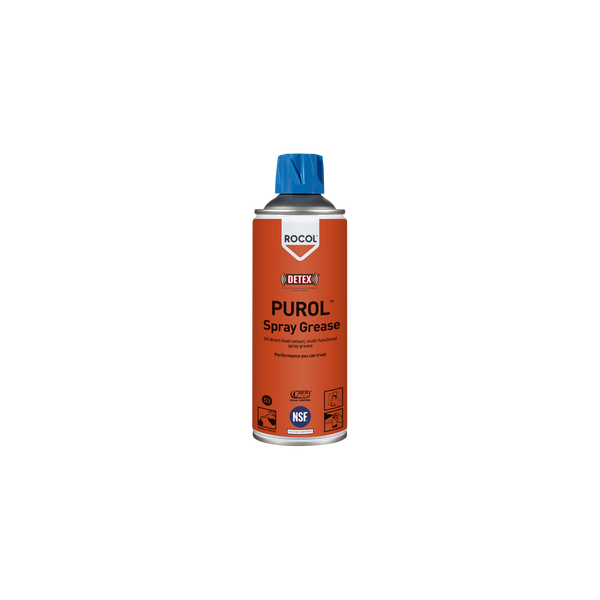 ROCOL PUROL Spray Grease – biały smar spożywczy NSF 3H/H1
