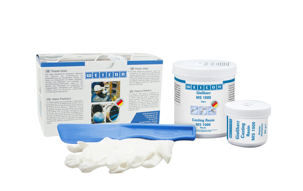 WEICON Casting Resin MS 1000 Płynny klej, bez wypełnienia, niska lepkość, bez koloru – 500g