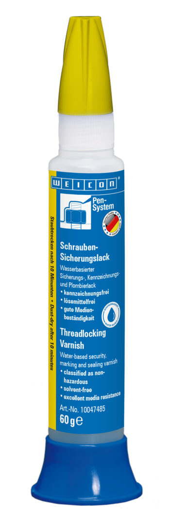 WEICON Threadlocking Varnish Czerwony -Plomba - lakier zabezpieczający do gwintów – zolty, 60g