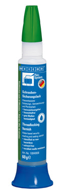 WEICON Threadlocking Varnish Czerwony -Plomba - lakier zabezpieczający do gwintów – zielony, 60g