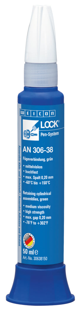 Weicon Lock AN 306-38 – szybkie mocowanie łożysk, kół zębatych i trzpieni – 50 ml