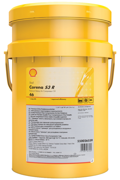 Shell CORENA S3 R – Öl für Luftkompressoren 