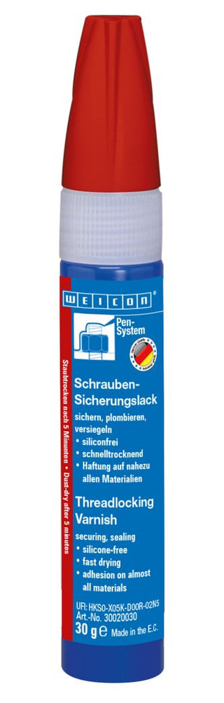 WEICON Threadlocking Varnish Czerwony -Plomba - lakier zabezpieczający do gwintów