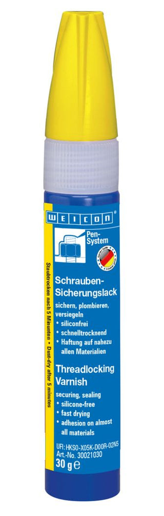 Kup zolty WEICON Threadlocking Varnish Czerwony -Plomba - lakier zabezpieczający do gwintów